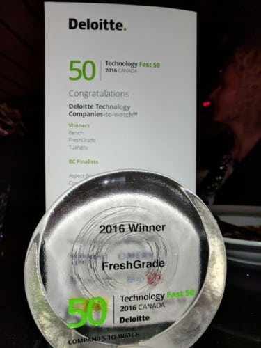 FreshGrade Deloitte Technology Fast 50 award