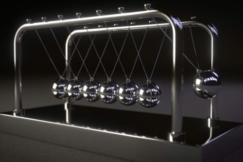 Newton's Cradle in use