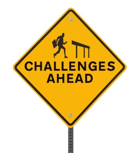 Challenges Ahead sign