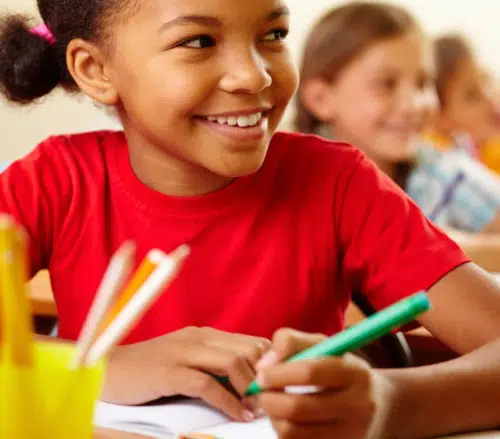 young students in class