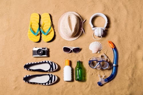 items on beach