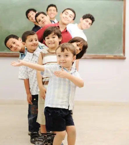 children in classroom