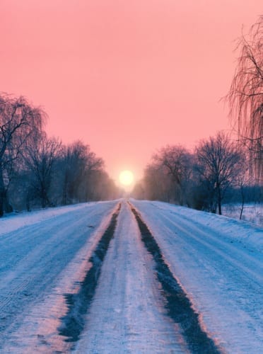 Road to sunrise