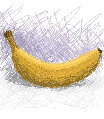 drawing of a banana