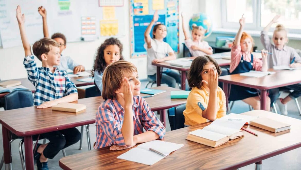 students in class