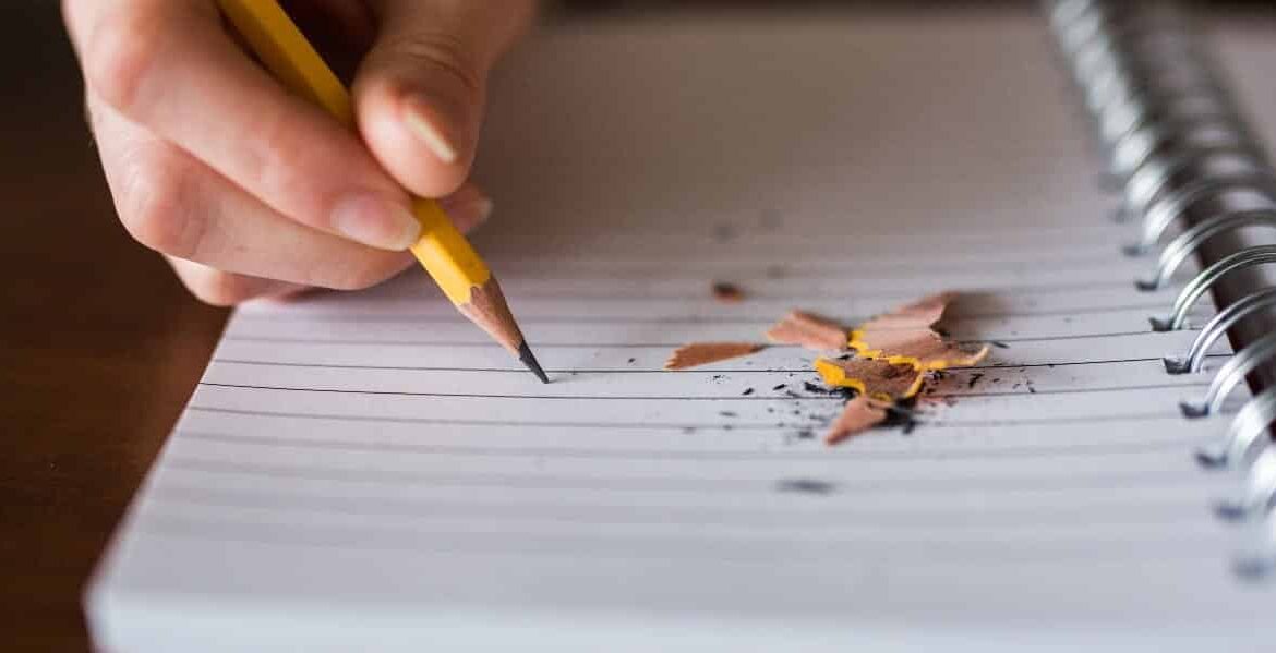writing with a pencil