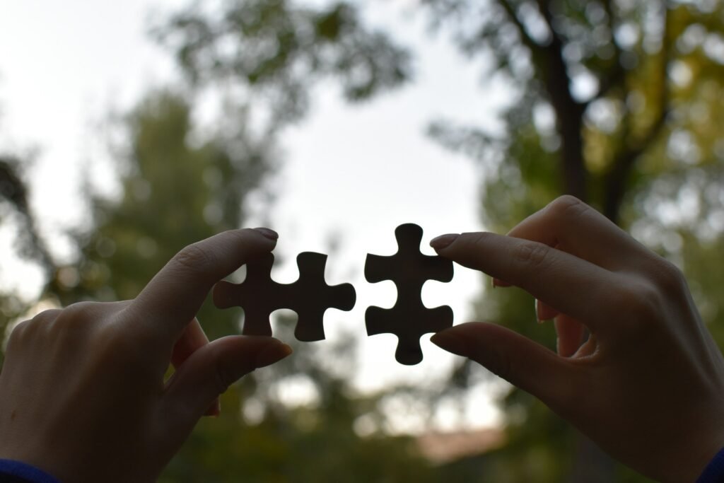 A person holding two pieces of a puzzle | edCircuit A person holding two pieces of a puzzle