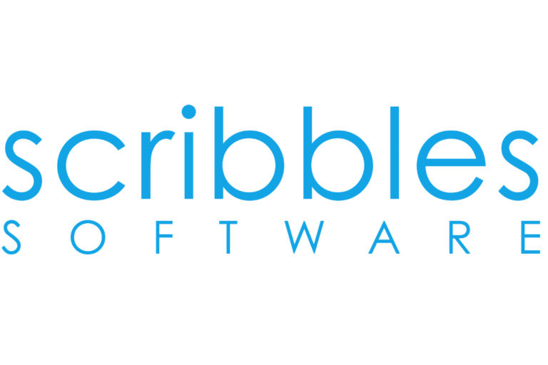 The image displays the text scribbles SOFTWARE in light blue font on a light gray background, with scribbles in large lowercase letters and SOFTWARE in smaller uppercase letters below it.