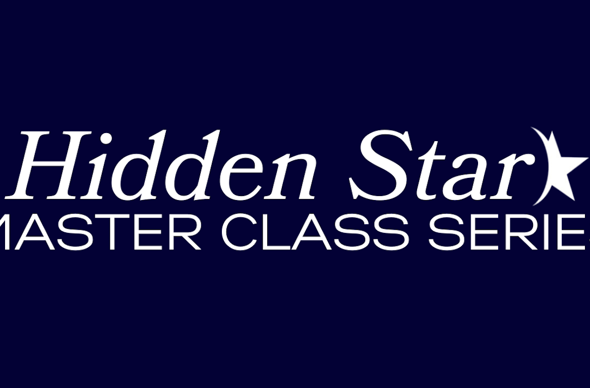 White text on a dark blue background reads Hidden Star MASTER CLASS SERIES, with a star symbol replacing the a in Star.