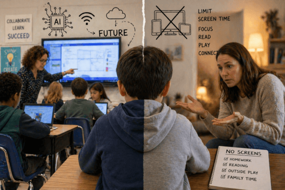 The Parent-School Divide on Screen Time and AI