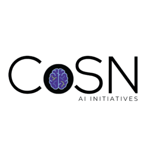 Cosn ai initiatives logo with a purple brain inside the circular o of cosn
