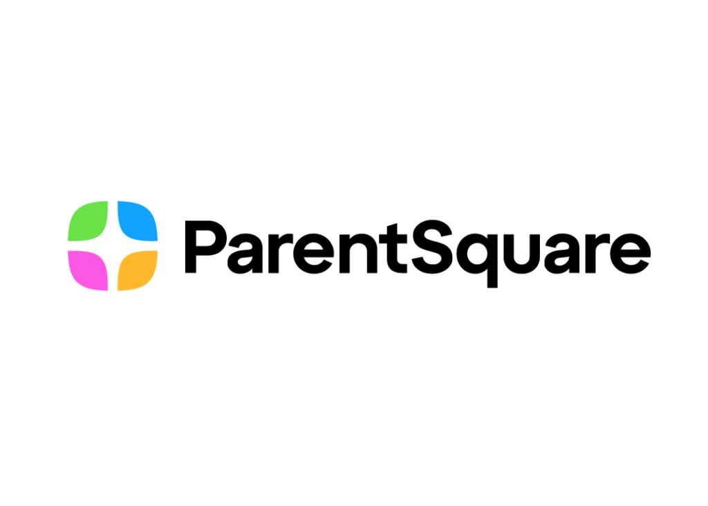 ParentSquare logo four colored rounded shapes forming a square next to the bold ParentSquare wordmark