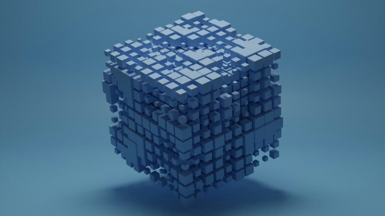 A cube with many small squares