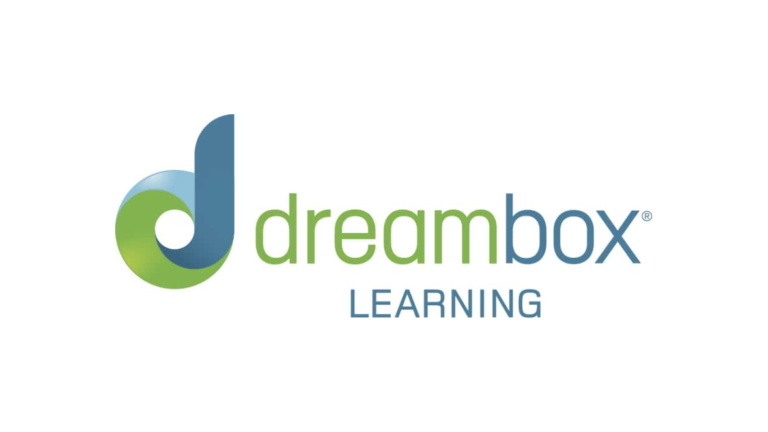 DreamBox Learning logo with a stylized blue and green d symbol to the left of the words dreambox LEARNING in lowercase green and blue letters.