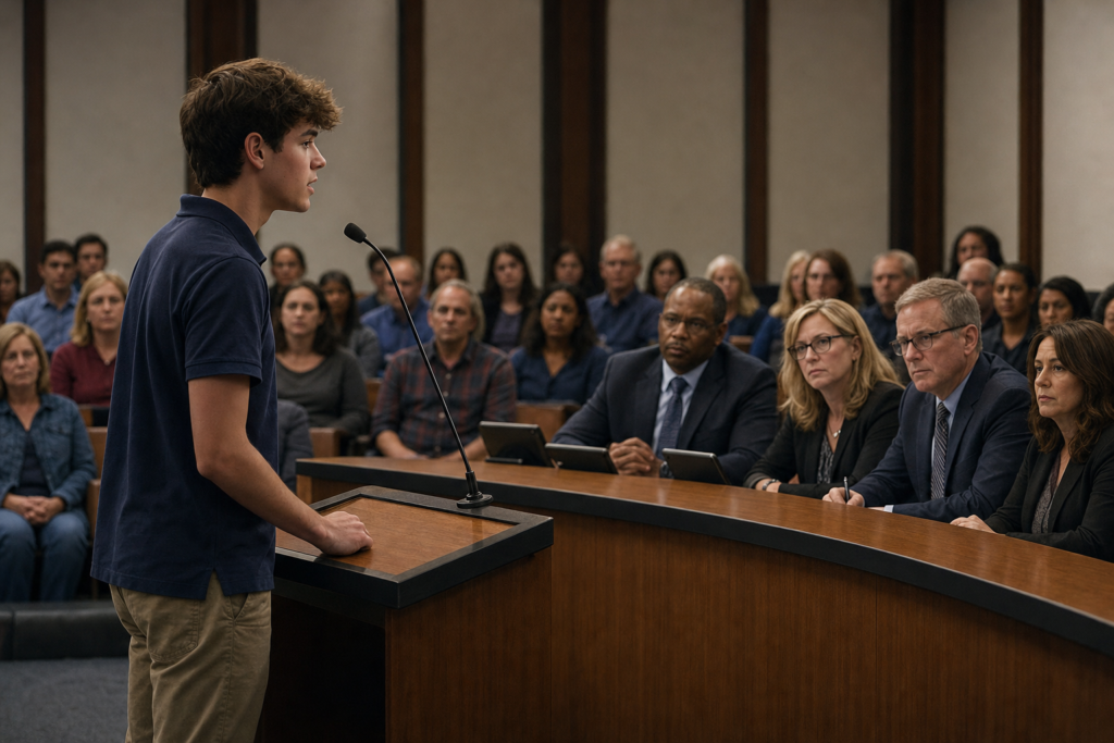 How to Engage Todays Learners and Tomorrows Workers | edCircuit Student speaking at a school board meeting student voice