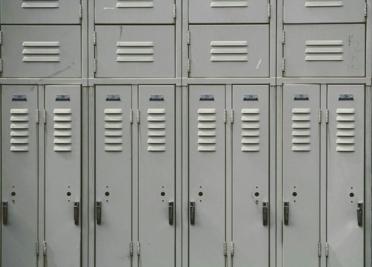 Gray metal locker