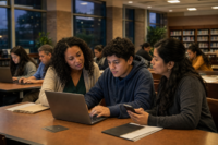 How to fill out the FAFSA a counselor helps a student and his mother complete the form at a library FAFSA night