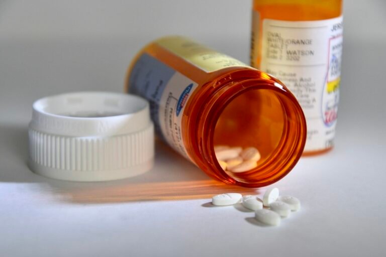 Orange and white prescription bottle